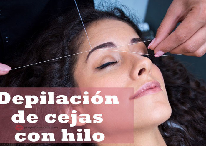 Depilación de cejas con hilo